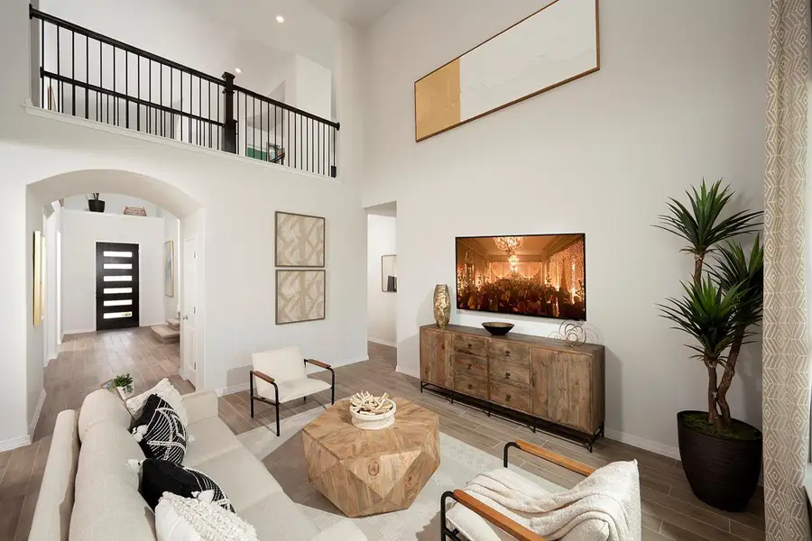Family Room with soaring ceiling - Representative Photo