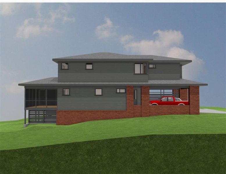 Exterior rendering of this home design in , Decatur, GA (Image 8). Exterior rendering of this home design in , Decatur, GA (Image 8).