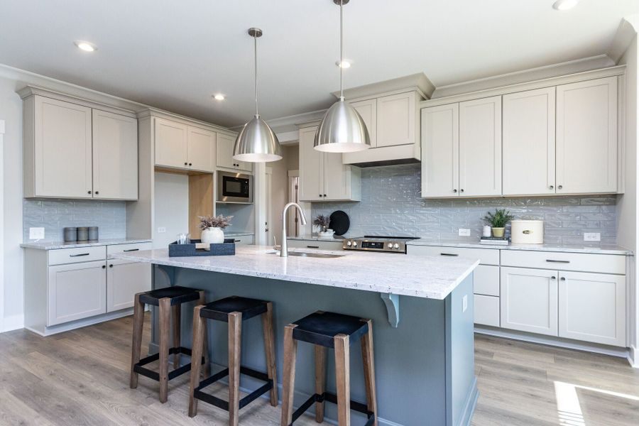 Representative furnished interior of a home built from the Fairfield Craftsman by Homes by Dickerson in The View, Durham (Image 12).