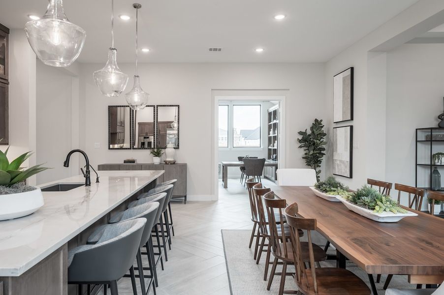 Representative furnished interior of a home built from the Carignan by Tri Pointe Homes in Woodson’s Reserve, Spring (Image 73).