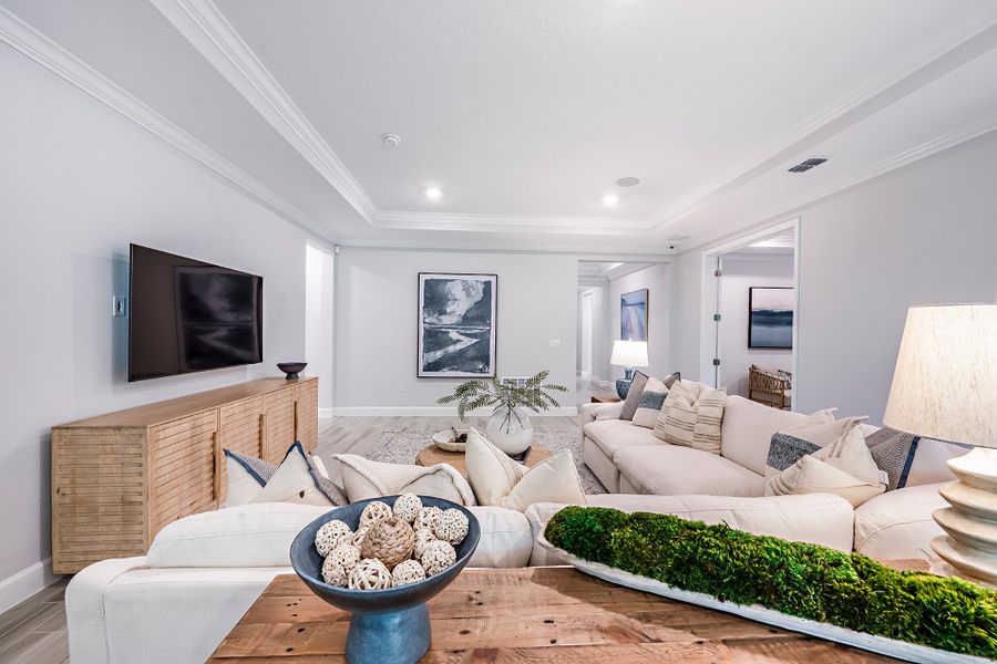 Representative furnished interior of a home built from the Torres by Taylor Morrison in Headwaters at Lofton Creek, Yulee (Image 11).