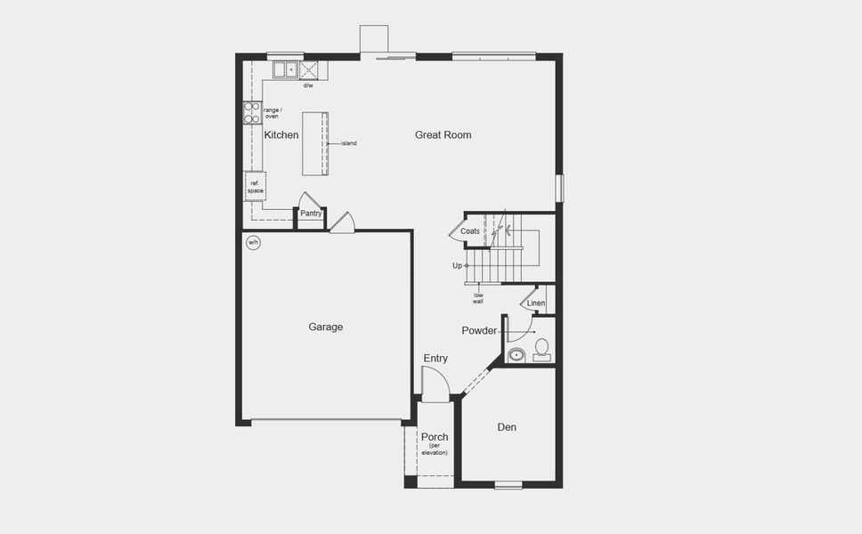 2D floor plan layout for the Plan 2387 by KB Home in Canoe Creek Reserve II, St. Cloud, FL (Image 3).