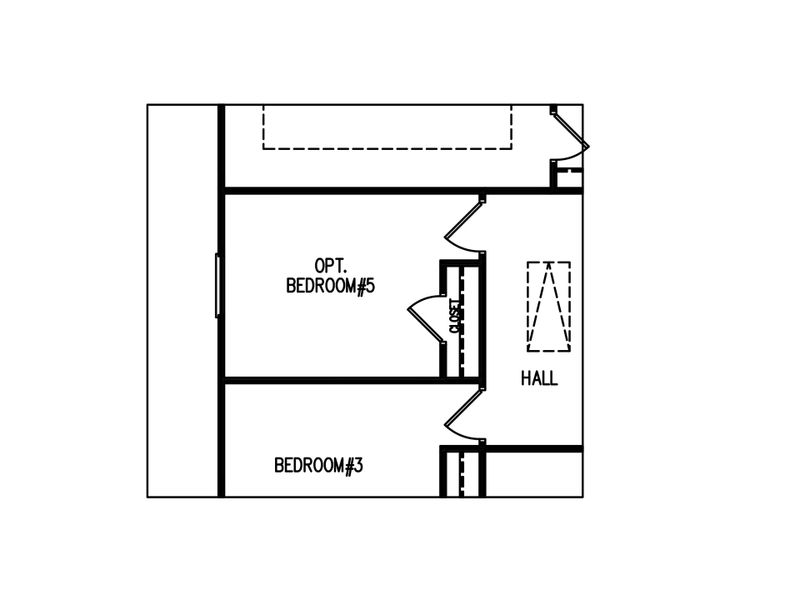 2D floor plan layout for the The Landon II by My Home Communities in Red Bird Manor, Jefferson, GA (Image 5).