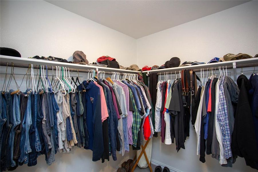 View of walk in closet