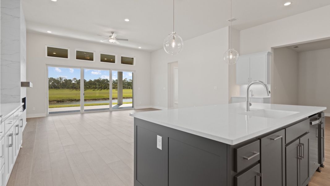 Furnished interior view inside a new home in Glynlea Country Club, Port St. Lucie (Image 4).