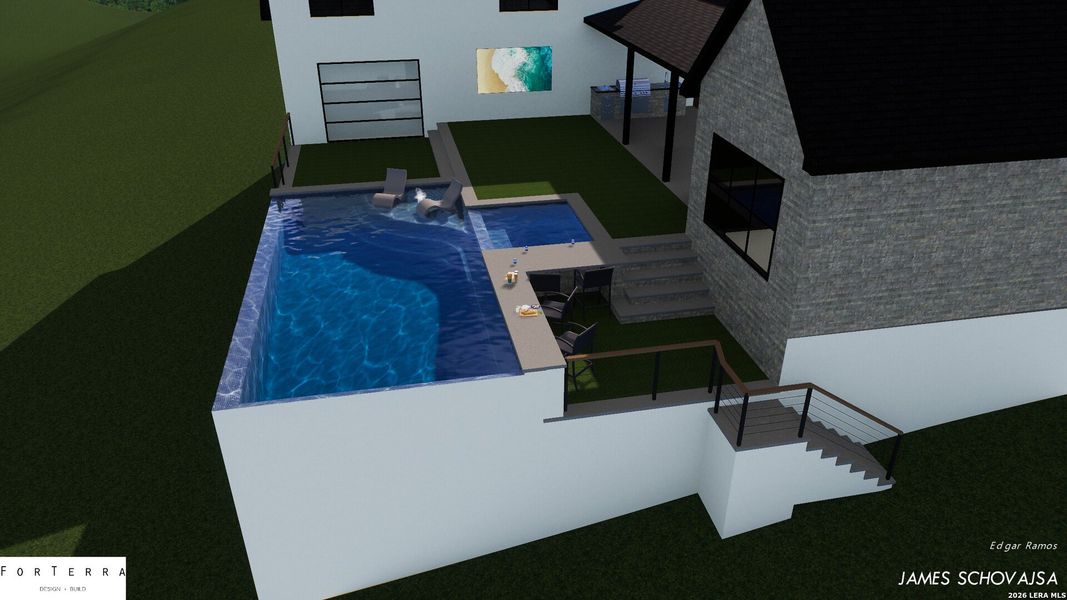 Exterior rendering of this home design in , New Braunfels, TX (Image 8).