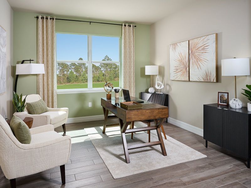 Furnished interior view inside a new home in Crescent Lakes - Signature Series, Punta Gorda (Image 13).