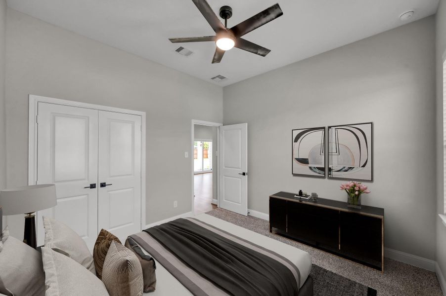 Furnished interior view inside a new home in Spring Branch Crossing, Conroe (Image 15).