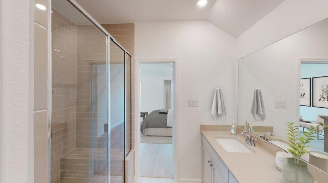 Furnished interior view inside a new home in Samara, League City (Image 5).