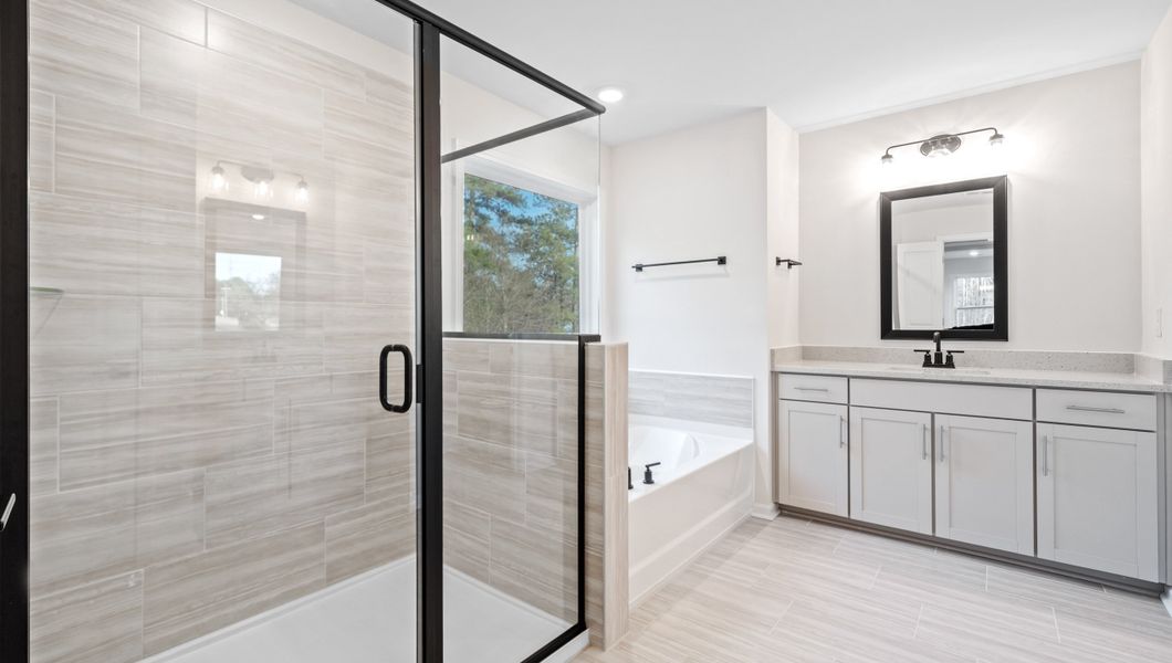 Representative furnished interior of a home built from the HAMPSHIRE by D.R. Horton in Whitehawk Meadows, Travelers Rest (Image 13).