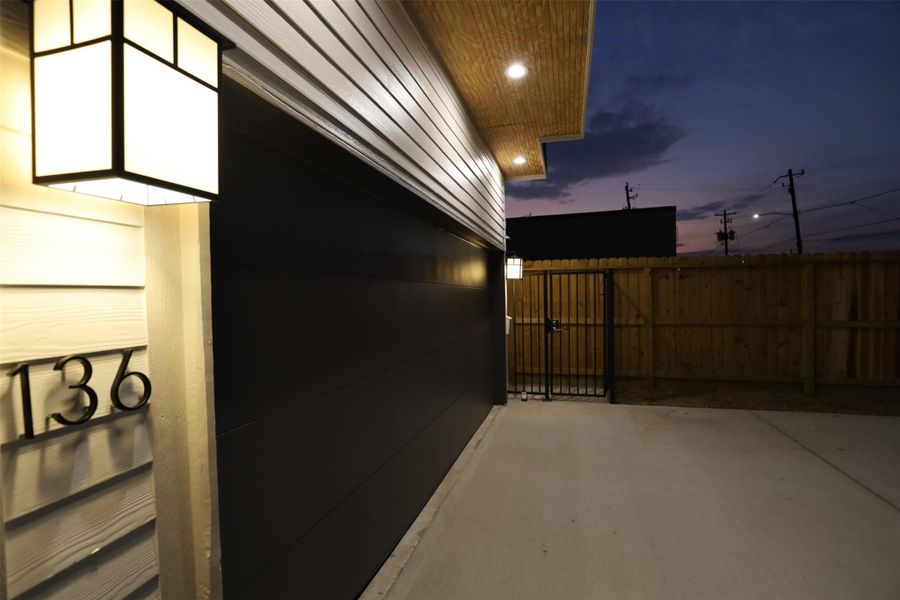 Exterior details and patio area of a home in , Houston (Image 4). Exterior details and patio area of a home in , Houston (Image 4).