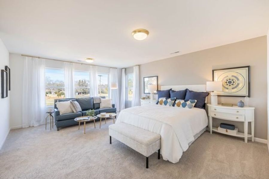 Representative furnished interior of a home built from the Hudson by True Homes in Whispering Hills, Locust (Image 15).