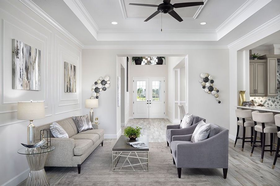 Representative furnished interior of a home built from the Kingfisher Grand by Minto Communities in Westlake, Loxahatchee (Image 9).