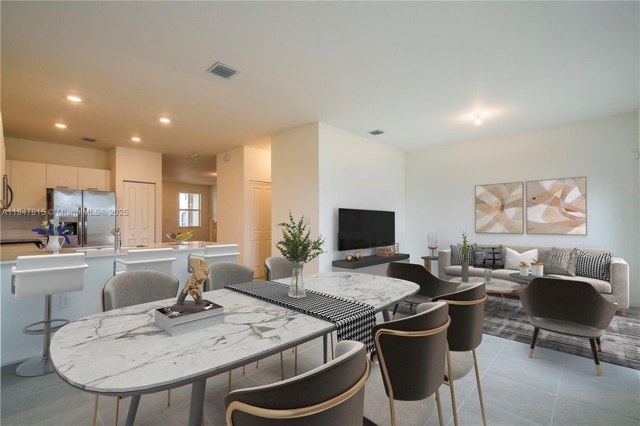 Furnished interior view inside a new home in , Miami (Image 13). Furnished interior view inside a new home in , Miami (Image 13).