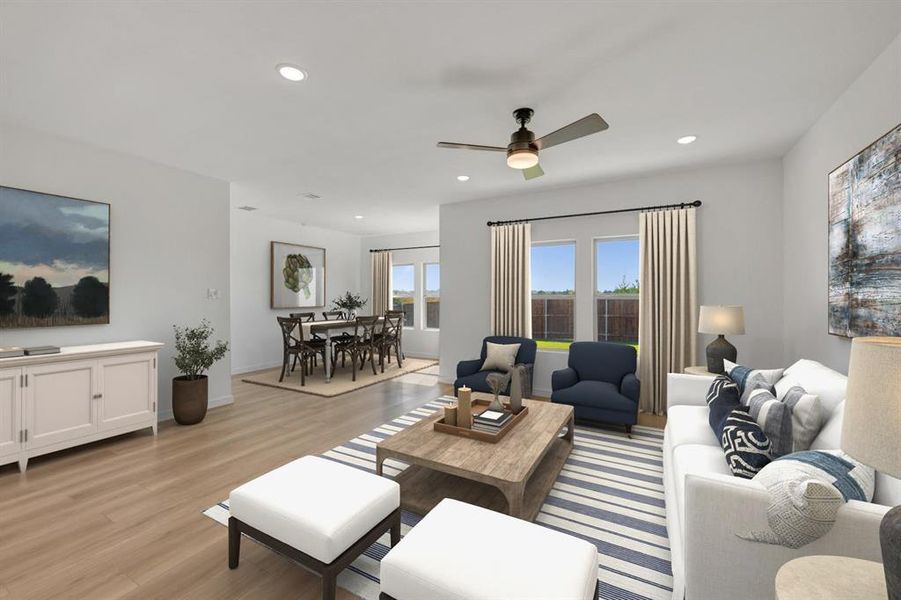 Furnished interior view inside a new home in Aspire at Noble Ridge, Howe (Image 10).