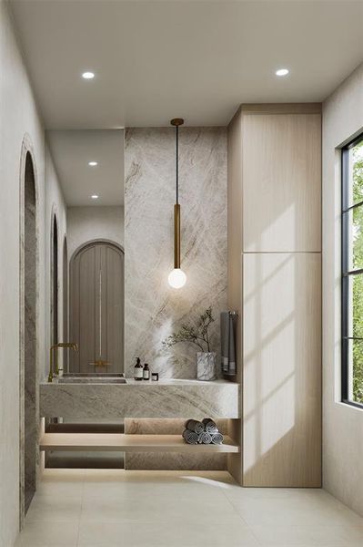 Furnished interior view inside a new home in , Dallas (Image 28).
