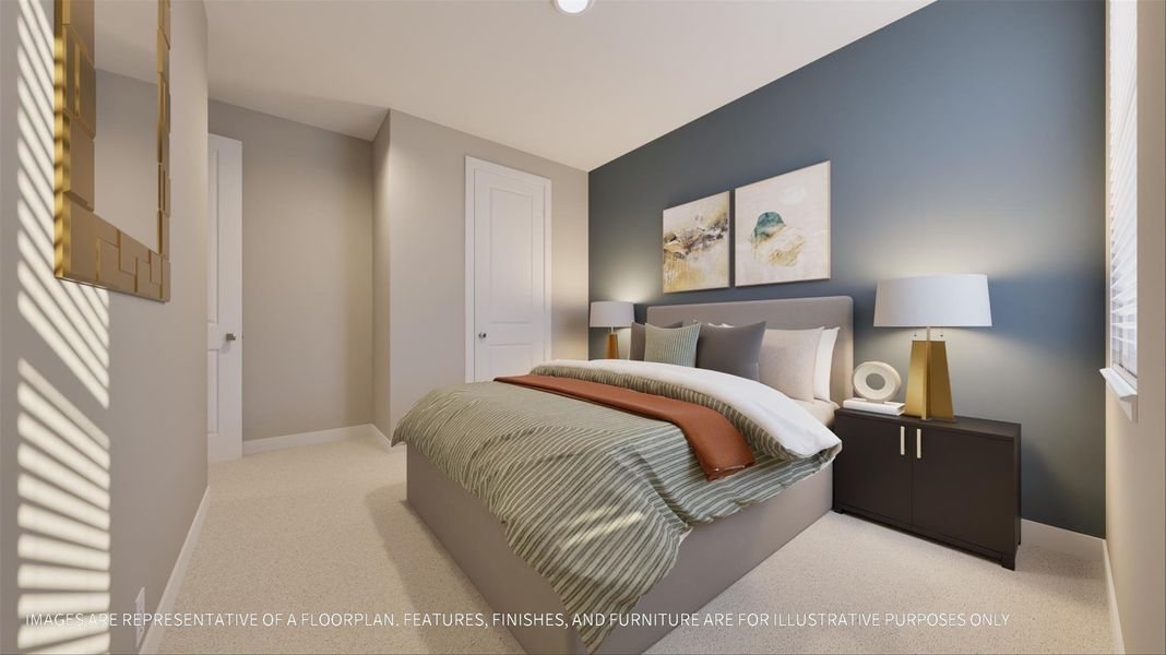 Furnished interior view inside a new home in La Segarra 40', Brookshire (Image 13). Furnished interior view inside a new home in La Segarra 40', Brookshire (Image 13).