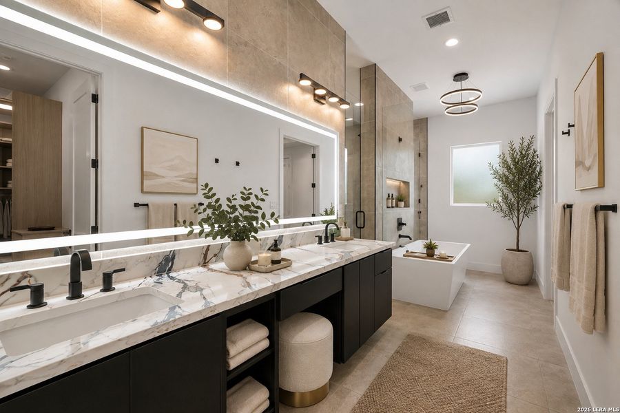 Furnished interior view inside a new home in , El Paso (Image 34).