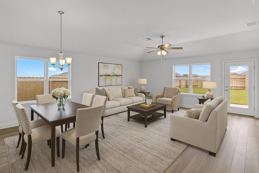 Furnished interior view inside a new home in River Ranch Trails, Dayton (Image 5). Furnished interior view inside a new home in River Ranch Trails, Dayton (Image 5).