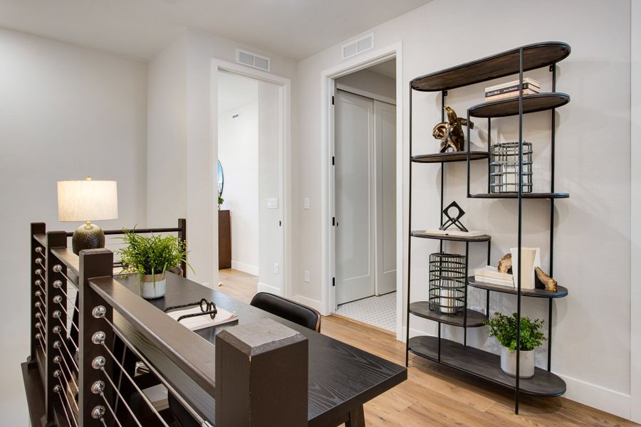 Furnished interior view inside a new home in Candelas Townhomes, Arvada (Image 15).