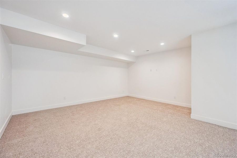 Family room /media room on the lower level