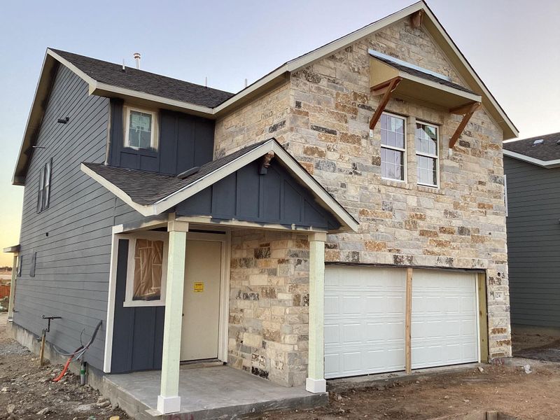 In-progress construction of a new home in The Homestead at Lariat, Liberty Hill, TX (Image 28).