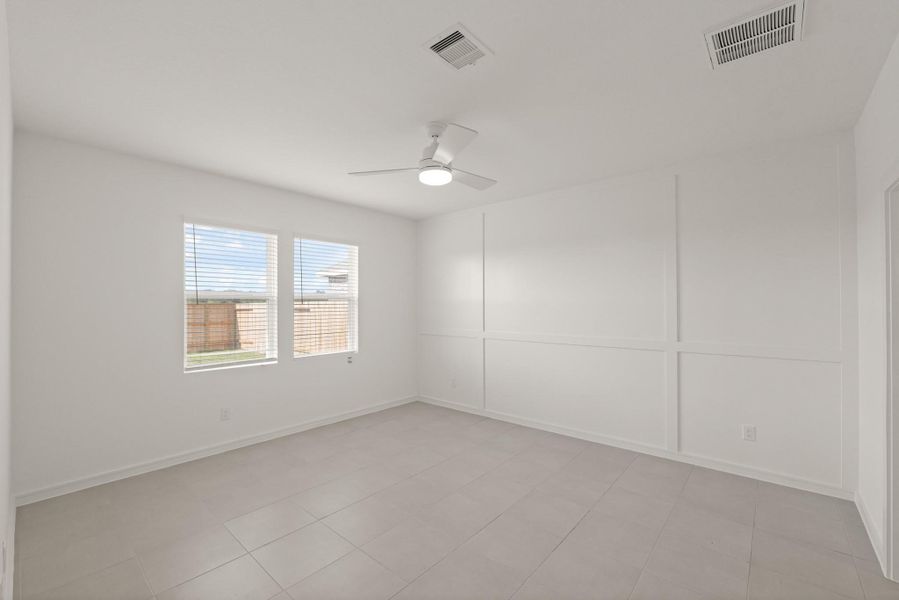 Spacious primary suite