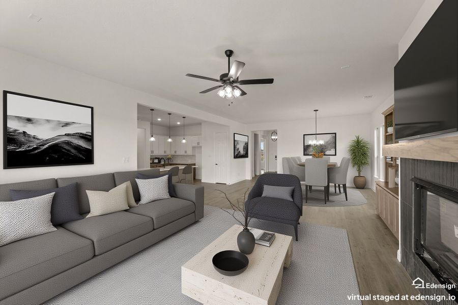 Furnished interior view inside a new home in Settler's Glen, New Fairview (Image 10).