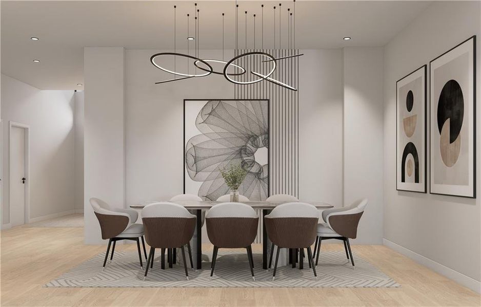 Furnished interior view inside a new home in , Sugar Hill (Image 11).