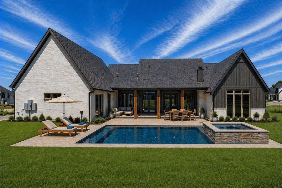 Image has been Virtually staged to show a pool can be built.