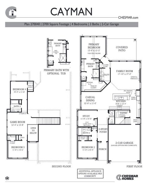 2D floor plan layout for the Cayman 50′ Lot by Chesmar Homes in Beacon Point, Texas City, TX (Image 5). 2D floor plan layout for the Cayman 50′ Lot by Chesmar Homes in Beacon Point, Texas City, TX (Image 5).