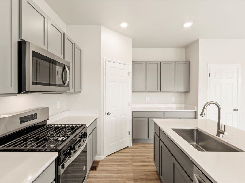 The Twin Peaks interior image taken at a Meritage Homes community in Severance, CO.