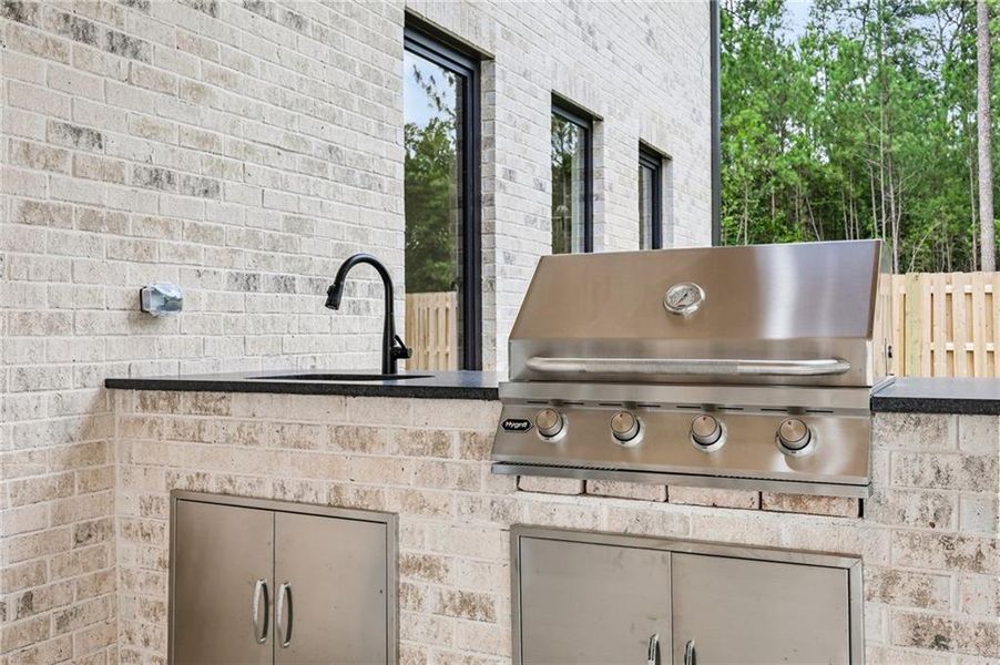 Exterior details and patio area of a home in , Flowery Branch (Image 39).