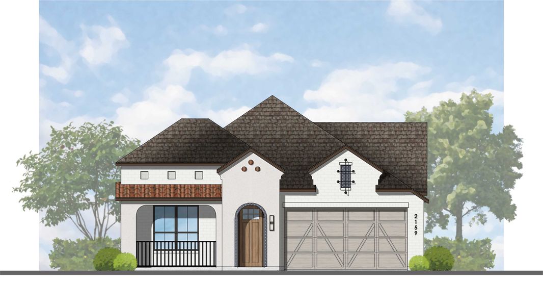Representative rendering of the exterior for the Monet Plan by Highland Homes (Image 22).