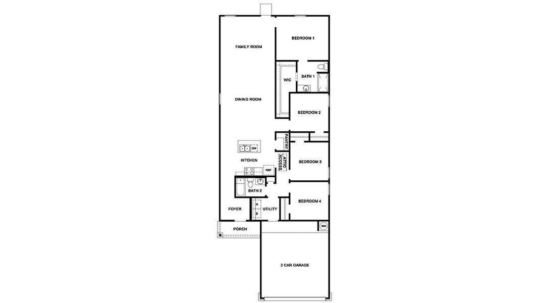 2D floor plan layout for the The Estero by D.R. Horton in High Garden, Comfort, TX (Image 3). 2D floor plan layout for the The Estero by D.R. Horton in High Garden, Comfort, TX (Image 3).