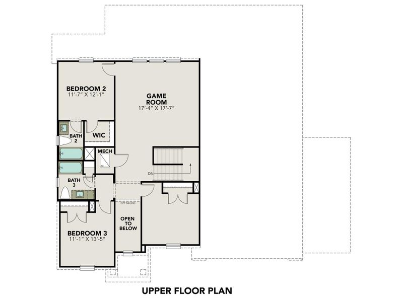 2D floor plan layout for the The Philip A with 3-Car Garage by Davidson Homes LLC in Lago Mar, Texas City, TX (Image 4).