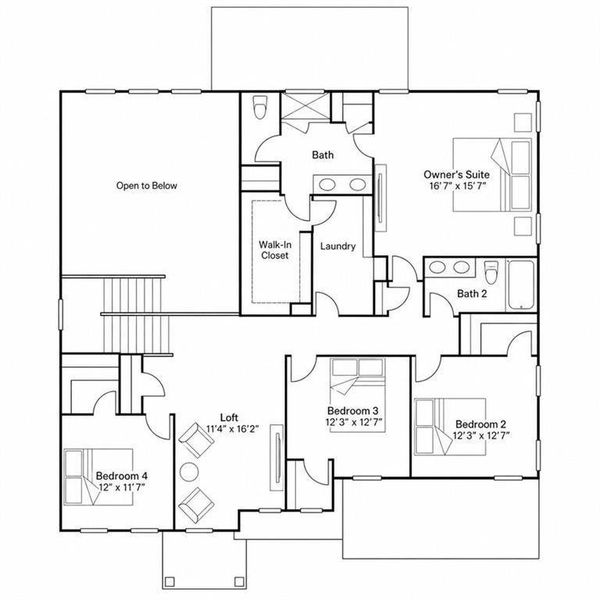 2D floor plan layout of this home in , Dallas, GA (Image 4).