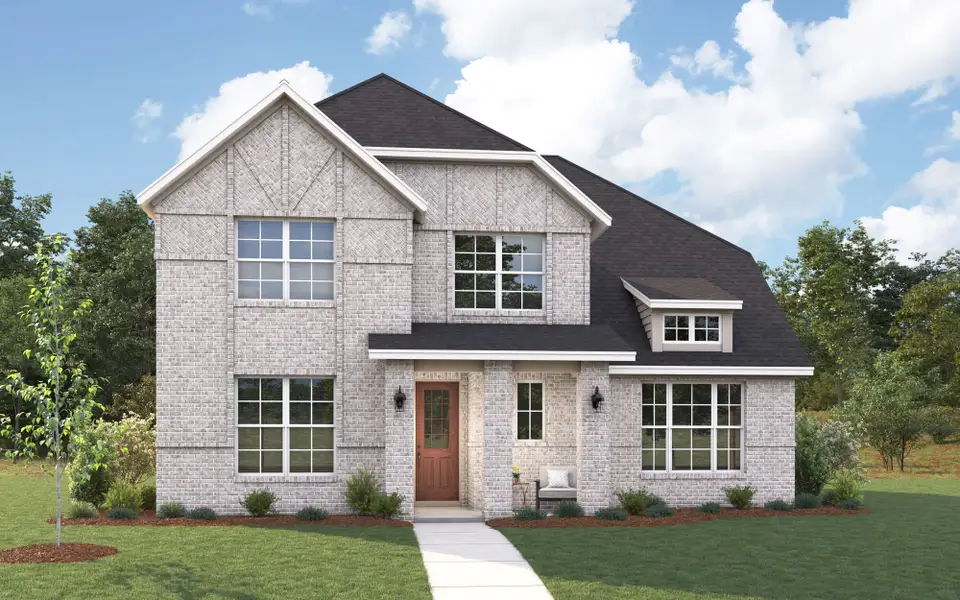 Representative exterior photo of a completed home built from the Toledo by Mattamy Homes in Bridges at Preston Crossings, Gunter, TX (Image 4).