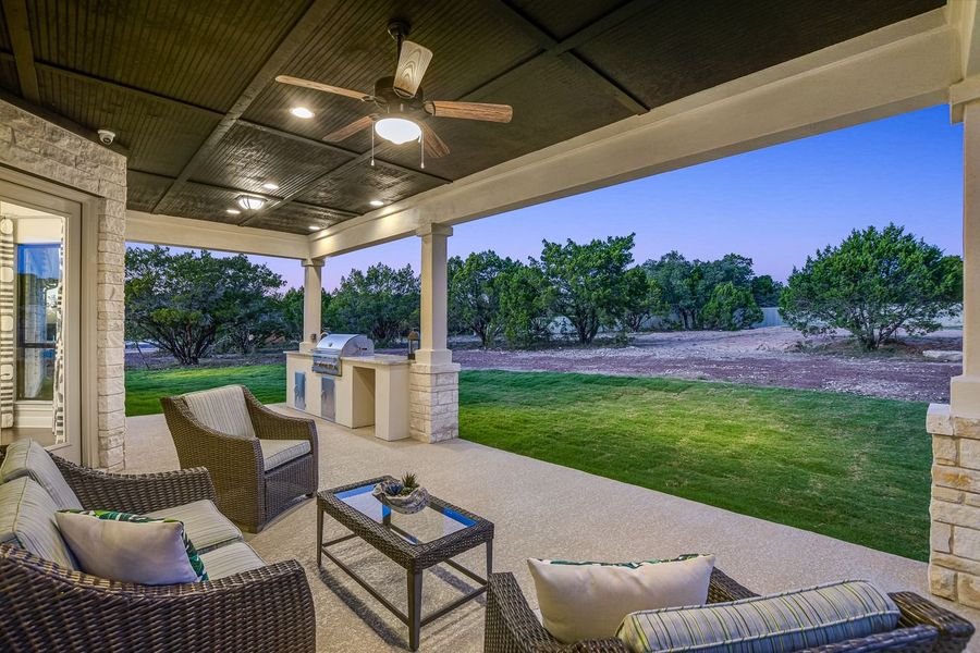 Representative exterior details of a home built from the Madera II by Giddens Homes in Scofield Farms Estates, Georgetown (Image 4).