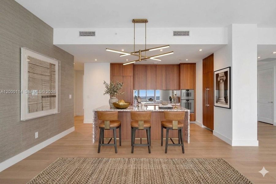 Furnished interior view inside a new home in , Miami (Image 11). Furnished interior view inside a new home in , Miami (Image 11).