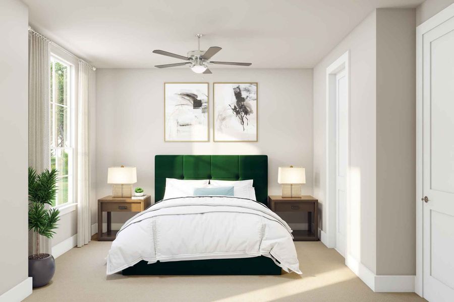 Furnished interior view inside a new home in Dunham Pointe 60′, Cypress (Image 13).