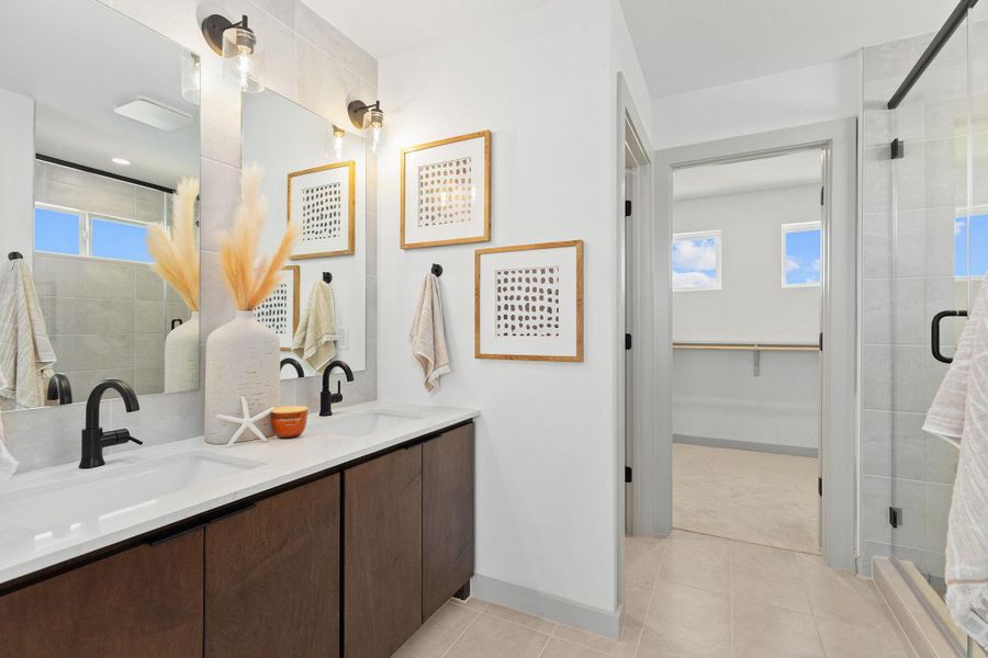 Furnished interior view inside a new home in Whisper Valley, Manor (Image 49). Furnished interior view inside a new home in Whisper Valley, Manor (Image 49).