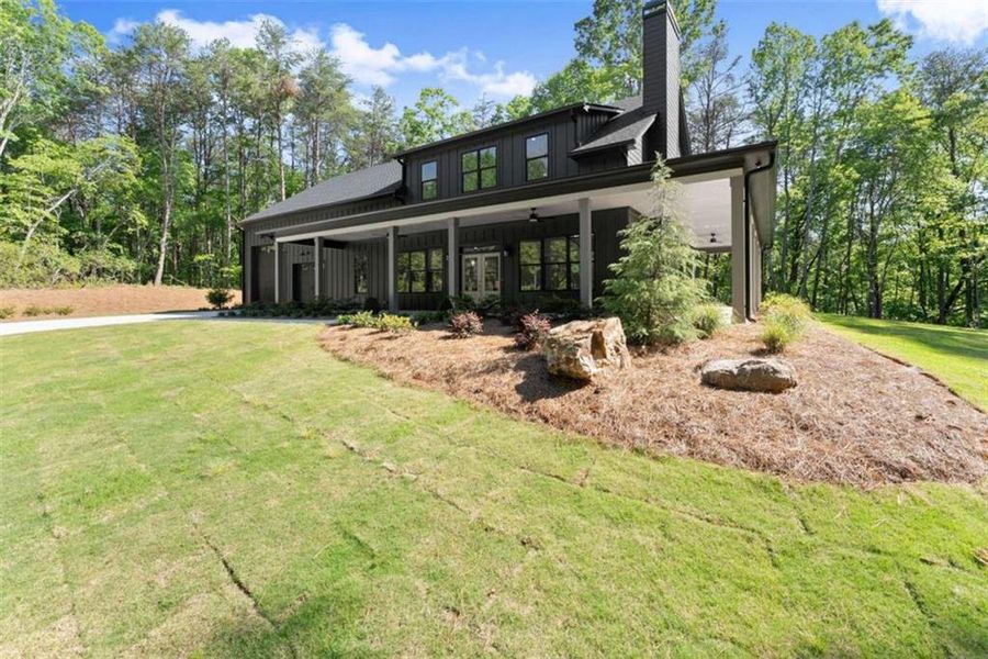 Exterior details and patio area of a home in , Clarkesville (Image 32).