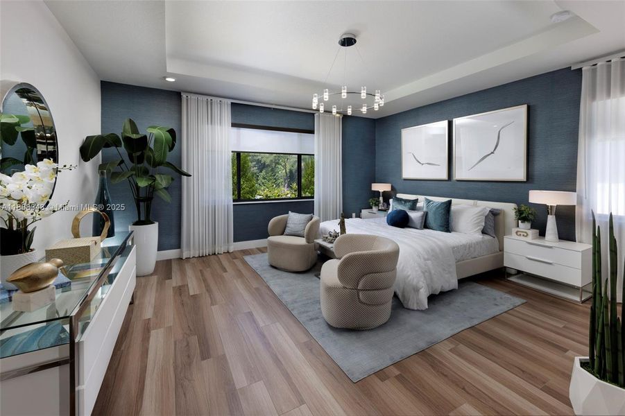 Furnished interior view inside a new home in , Miami (Image 8).