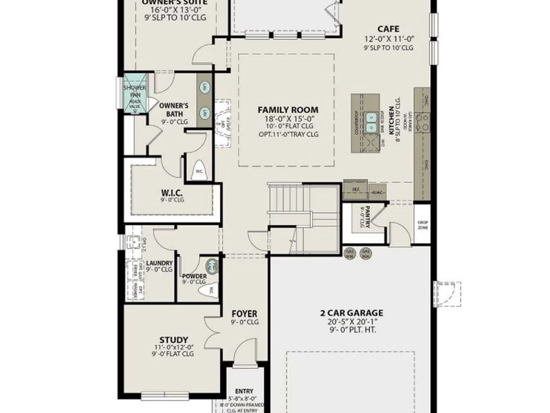 2D floor plan layout of this home in Horizon Pointe, Converse, TX (Image 5). 2D floor plan layout of this home in Horizon Pointe, Converse, TX (Image 5).
