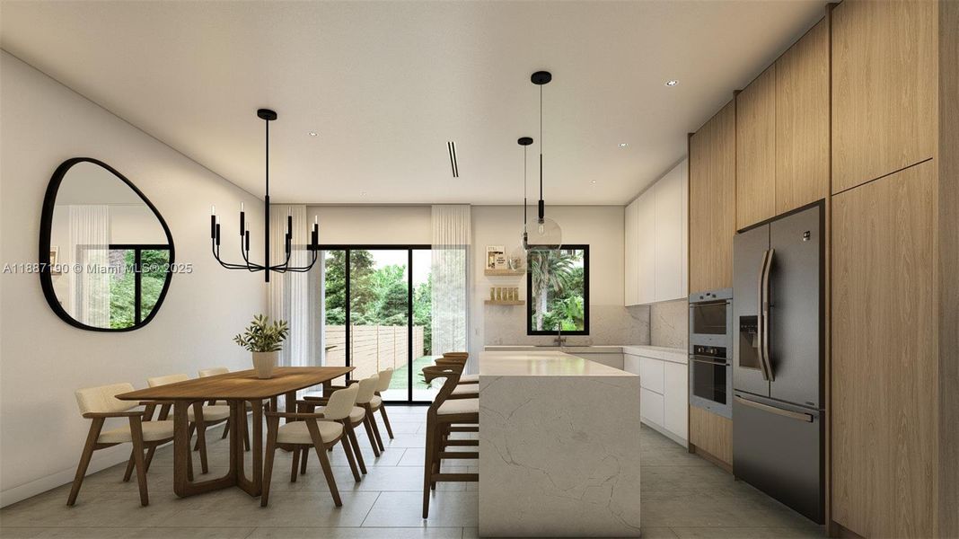 Furnished interior view inside a new home in , Miami (Image 4).