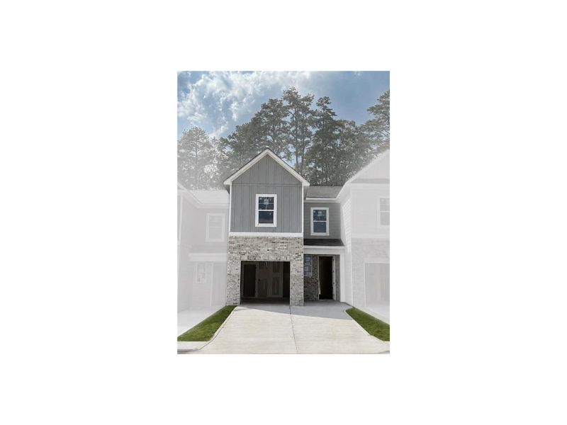 Exterior rendering of this home design in Stegall Village, Emerson, GA (Image 4).