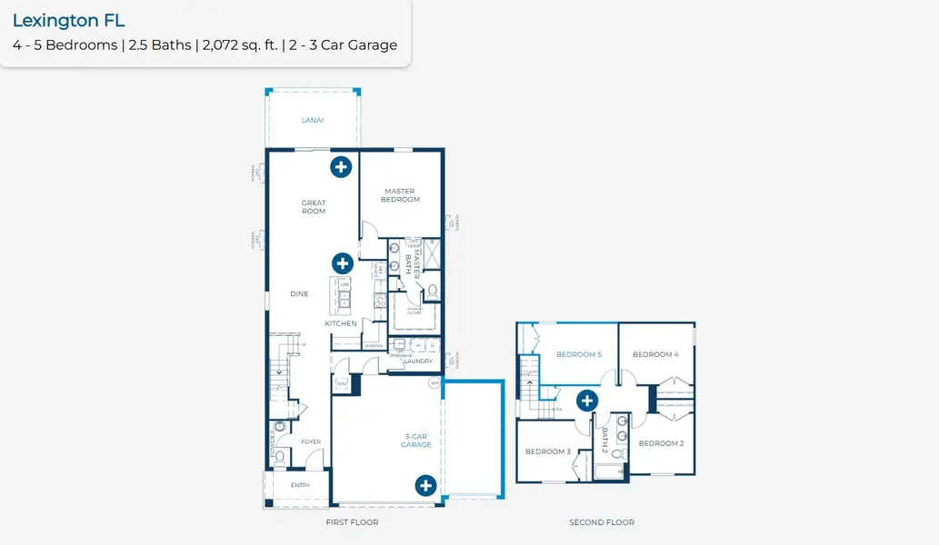 2D floor plan layout of this home in Cassie Oaks, Jacksonville, FL (Image 5).