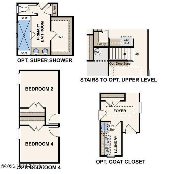 2D floor plan layout of this home in Seminole Palms, Palm Coast, FL (Image 6).