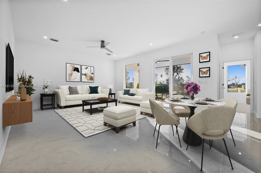 Furnished interior view inside a new home in , Cape Coral (Image 13).